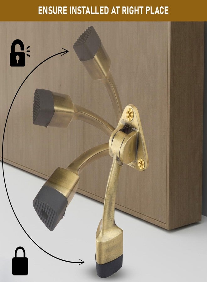 DHSVS Premium 5-Inch Door Stopper for Main Door with Antique/Stopper with Rubber Grip for Home,Office and Hotel(Pack of 8) - Image 2